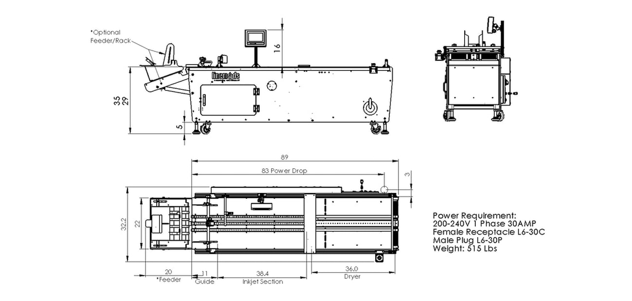 Linemods Stealth 207 Premium Inkjet/Dryer Base specs