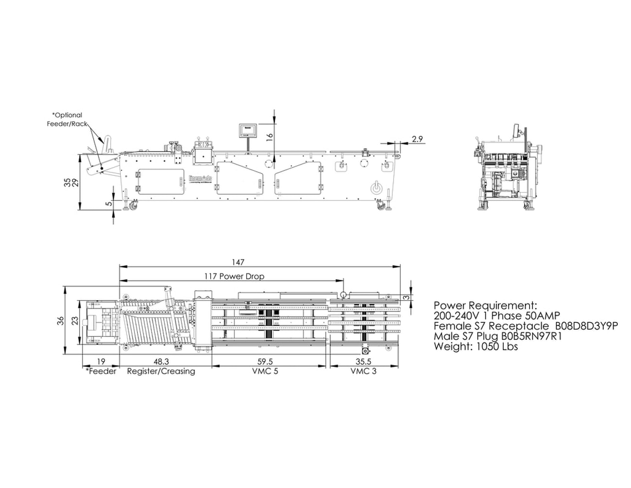 Linemods RSC 2012 Register / Creasing Conveyors specs