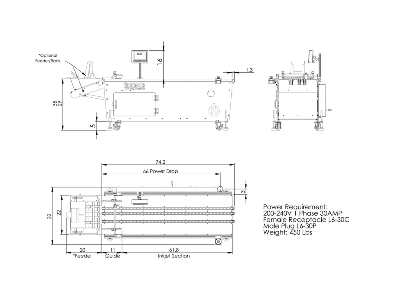 Linemods Stealth 206 Premium Inkjet/Dryer Base specs